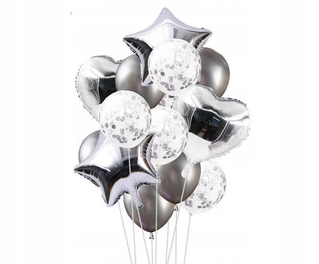 Набор гелиевых шаров "Сильвер"